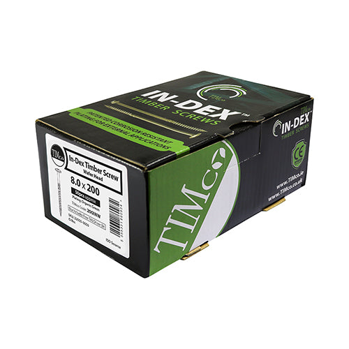 TIMco Wafer Head Exterior Green Timber Screws  - 6.7 x 175 - 50 Pieces