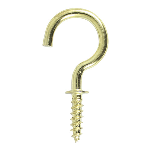 TIMCO Cup Hooks Round Electro Brass - 25mm