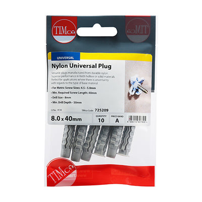 TIMco Flat & Twin Cable Clips Grey - To fit 10.0mm