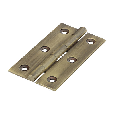 TIMCO Solid Drawn Brass Hinges Antique Brass - 75 x 40