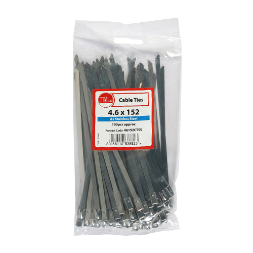 TIMco Cable Ties A2 Stainless Steel - 4.6 x 152