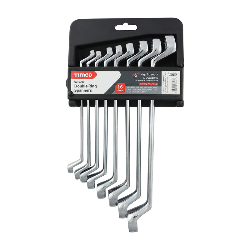 Spanner Set - Double Ring  - 8 Piece