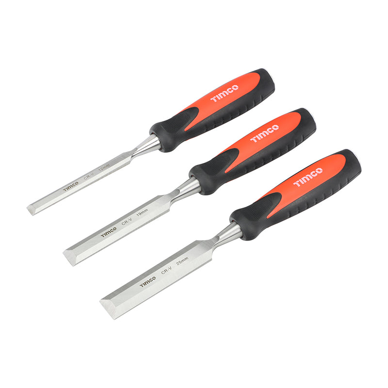 Bevel Edge Wood Chisel Set - 3pc