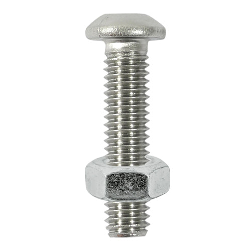 TIMco Button Socket Screws ISO7380 A2 Stainless Steel - M6 x 25