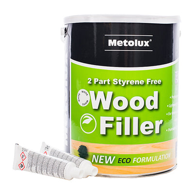 Metolux 2 Part Styrene Free  Wood Filler White - 3.3L