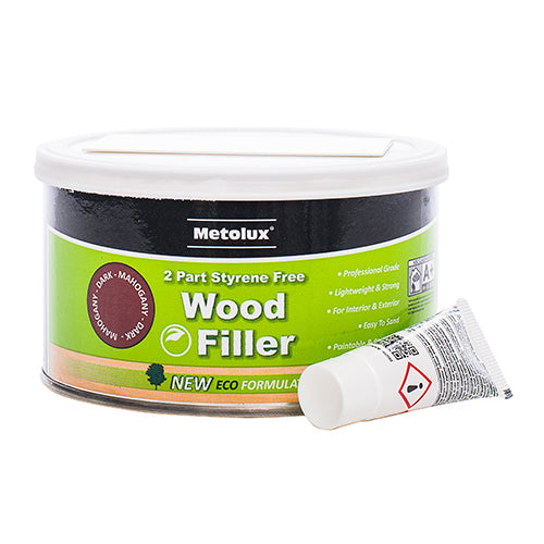 Metolux 2 Part Styrene Free  Wood Filler Mahogany - 275ml