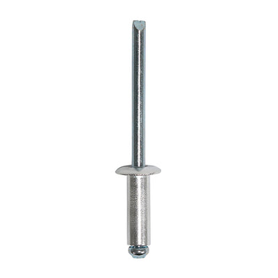 TIMco Rivets Dome Head Aluminium - 4.0 x 10 - 67 Pieces