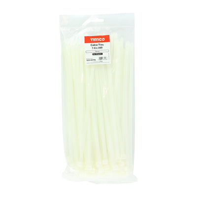 TIMco Cable Ties Natural - 7.6 x 300