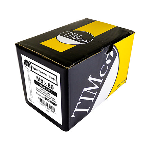 TIMco Nylon Hammer Fixings - 8.0 x 100