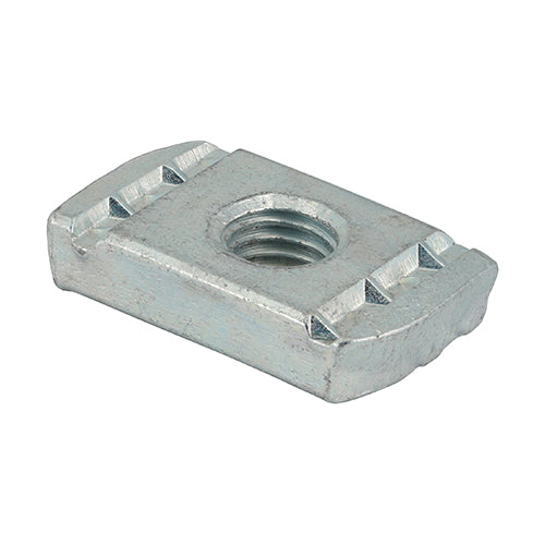 TIMco Channel Nuts Without Spring Silver - M6
