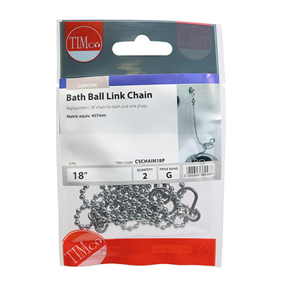 TIMco Ball Link Chains Bath Chrome - 18"