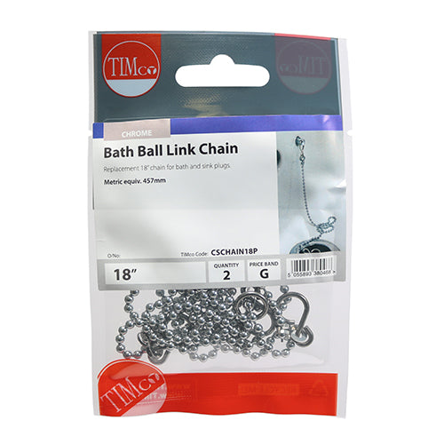 TIMco Ball Link Chains Bath Chrome - 18"