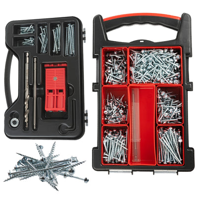 Pocket Hole Jig Ultimate Starter Kit - Jig with Box of 650 Screws - Like Kreg