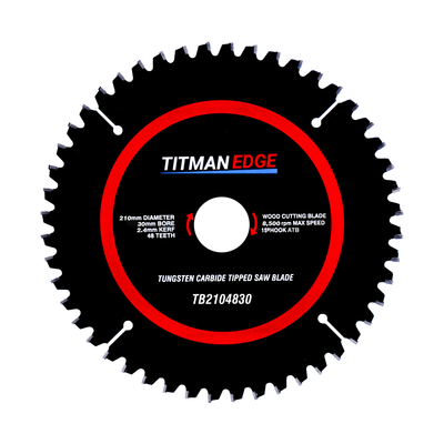 Titman Edge TCT Saw Blade 210mm x 30mm x 48 Tooth - TB2104830