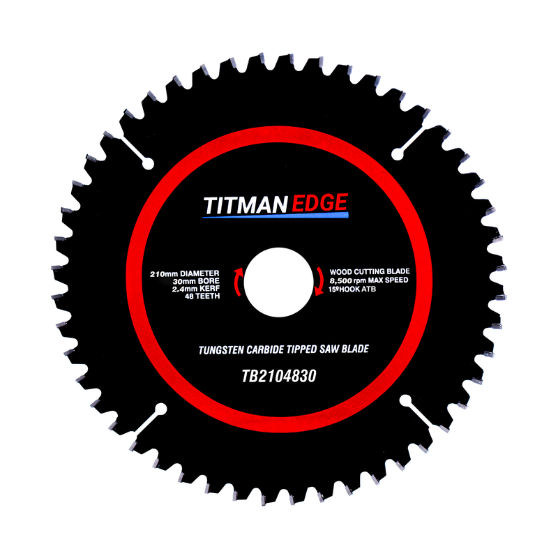 Titman Edge TCT Saw Blade 210mm x 30mm x 48 Tooth - TB2104830