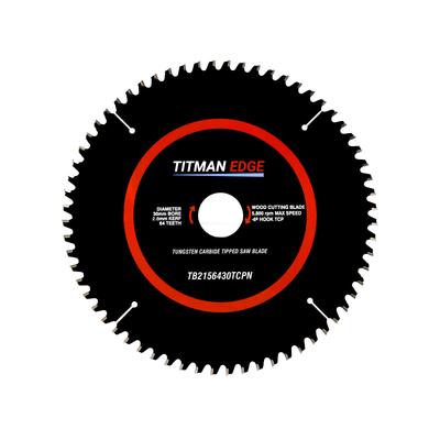 Titman Edge TCT Saw Blade 215mm x 30mm x 64 Tooth - TB2156430TCPN
