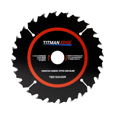 Titman Edge TCT Mitre Saw Blade 216mm x 30mm x 24 Tooth - TB2162430N