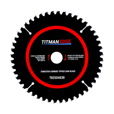 Titman Edge TCT Fine Finish Crosscutting Saw Blade 250mm x 30mm x 48 tooth - TB2504830