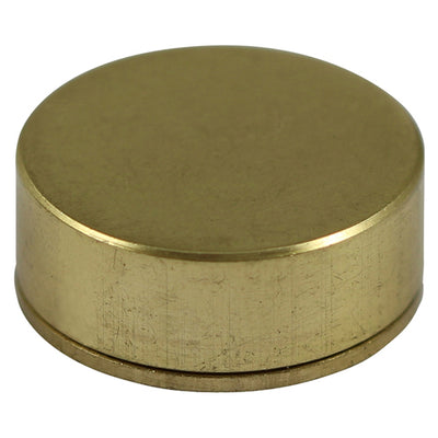 TIMco Threaded Screw Caps Solid Brass Satin Brass - 14mm - 4 Pieces
