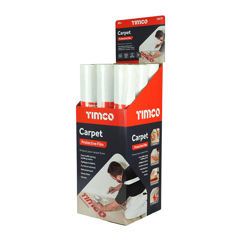 TIMCO Protective Film For Carpet - 50m x 0.6m