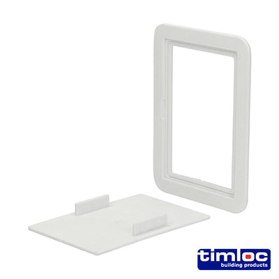 Timloc Access Panel Plastic Clip Fit White - 115 x 165mm