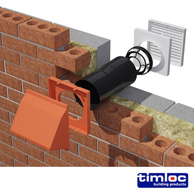 Timloc AeroCore Through-Wall Vent Set with Baffle Brown - 127 x 350 (dia x length)