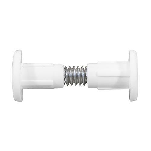 TIMco Plastic Cabinet Connector Bolts White - 28mm
