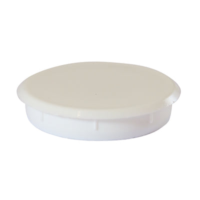 TIMCO Hinge Hole Cover Caps White - 35mm