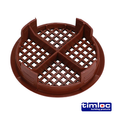 Timloc Push-in Soffit Vent Brown -  70.0