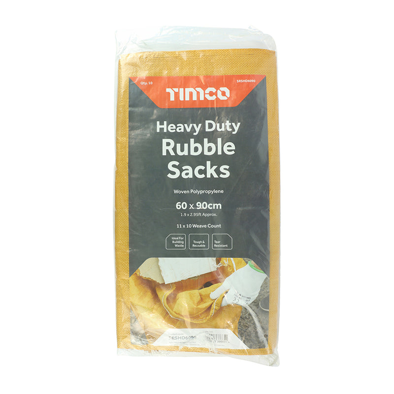 TIMCO Heavy Duty Rubble Sacks - 60 x 90cm