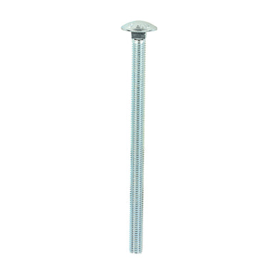 TIMco Carriage Bolts DIN603 & Hex Full Nuts DIN934 Silver - M8 x 130 - 50 Pieces