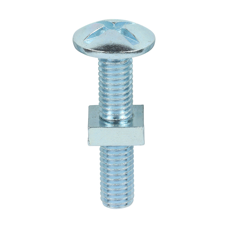 TIMco Roofing Bolts & Square Nuts Silver - M8 x 50