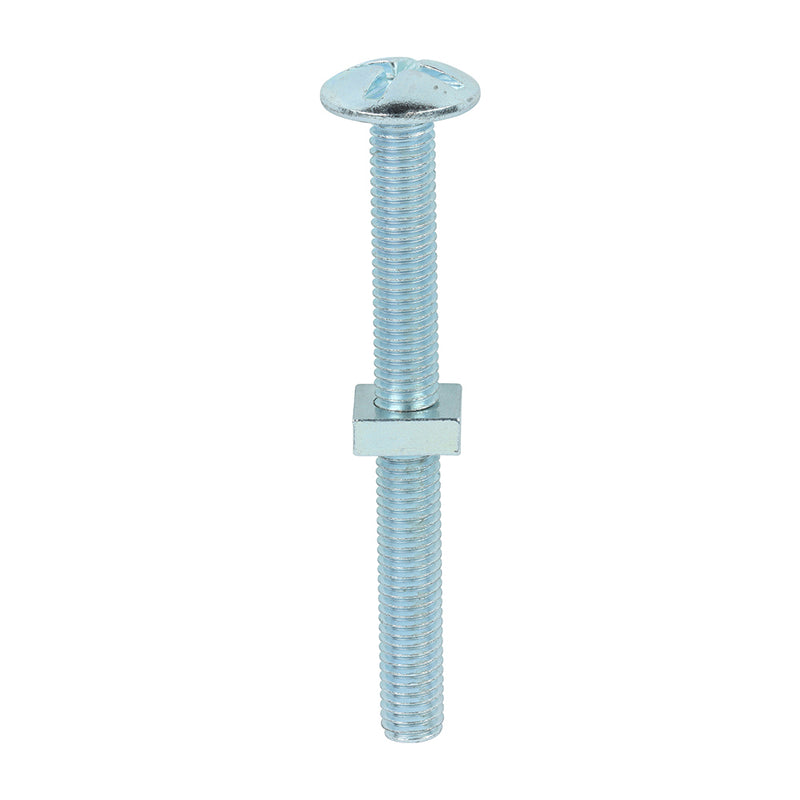 TIMco Roofing Bolts & Square Nuts Silver - M8 x 80