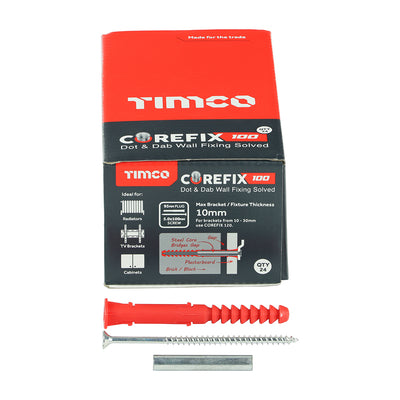 TIMco Corefix 100 Dot & Dab Wall Fixing - 5.0 x 100 - 24 Pieces