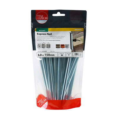 TIMco Express Nails Silver - 8.0 x 150 - 30 Pieces