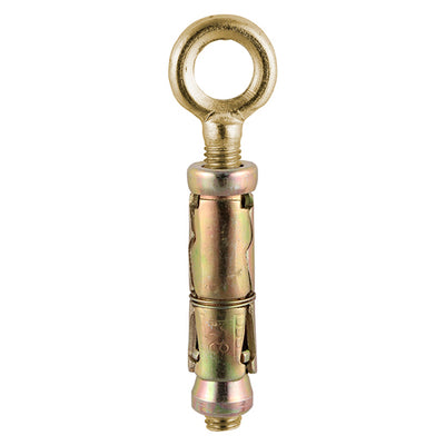 TIMco Forged Eyes With Sheil Anchors Gold - M6 - 18 Pieces