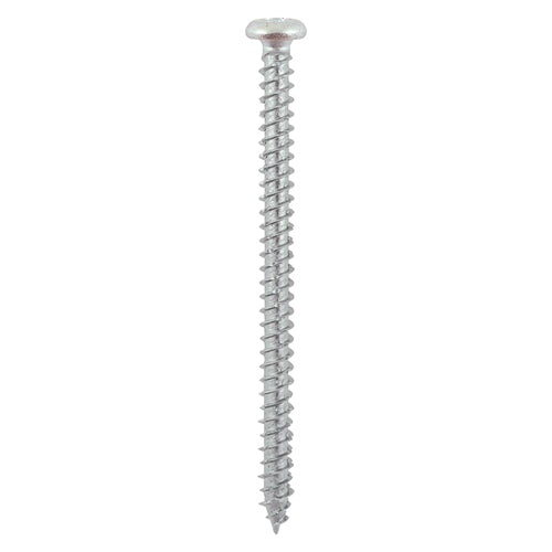 TIMco Concrete Screws Flat Countersunk Silver - 7.5 x 120 - 100 Pieces