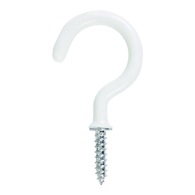 TIMCO Cup Hooks Round White - 25mm