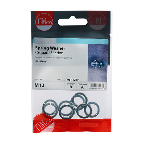TIMco Spring Washers DIM7980 Silver - M6 - 500 Pieces