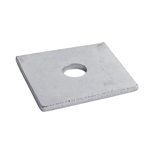 TIMco Square Plate Washers Silver - M8 x 40 x 40 x 5 - 100 Pieces