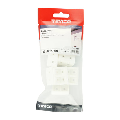 TIMCO Rigid Joints White - 32 x 17 x 17 - 10 Pieces