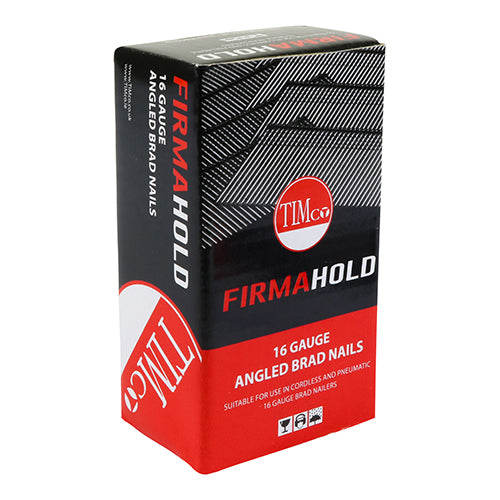 TIMCO FirmaHold Collated 16 Gauge Angled Galvanised Brad Nails - 16g x 32 - Pack Quantity - 2000