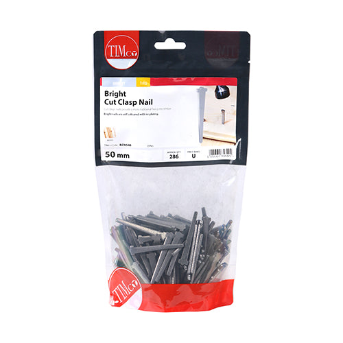 TIMCO Cut Clasp Nails Bright - 50mm - Pack Quantity - 1 Kg