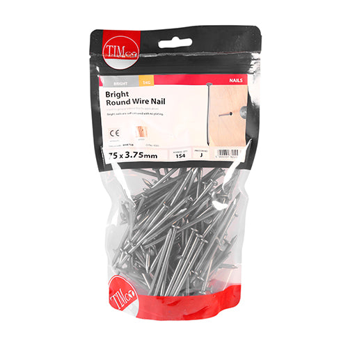 TIMCO Round Wire Nails Bright - 75 x 3.75 - Pack Quantity - 25 Kg