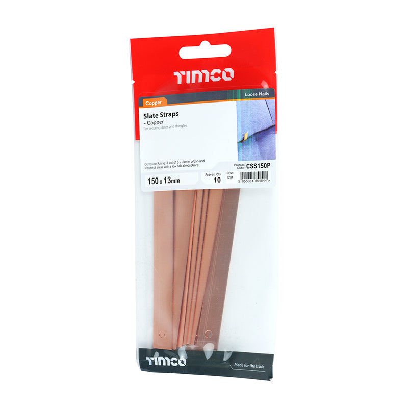 TIMCO Slate Straps Copper - 150 x 13 - Pack Quantity - 10