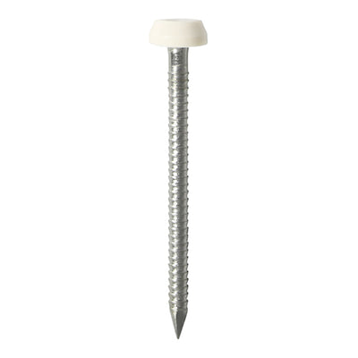TIMCO Polymer Headed Pins A4 Stainless Steel White - 25mm - Pack Quantity - 250