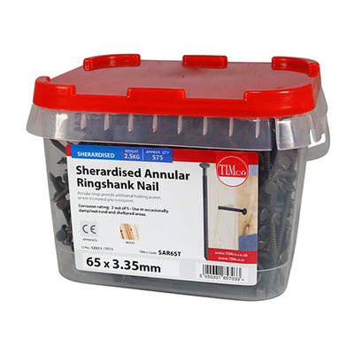 TIMCO Annular Ringshank Nails Sherardised - 65 x 3.35 - Pack quantity - 2.5 Kg