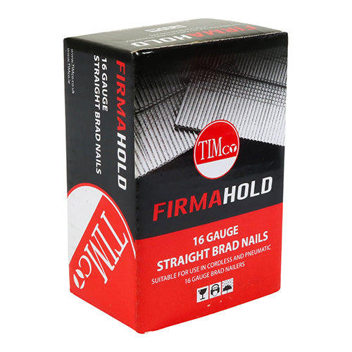 TIMCO FirmaHold Collated 16 Gauge Straight Galvanised Brad Nails - 16g x 19 - Pack Quantity - 2000
