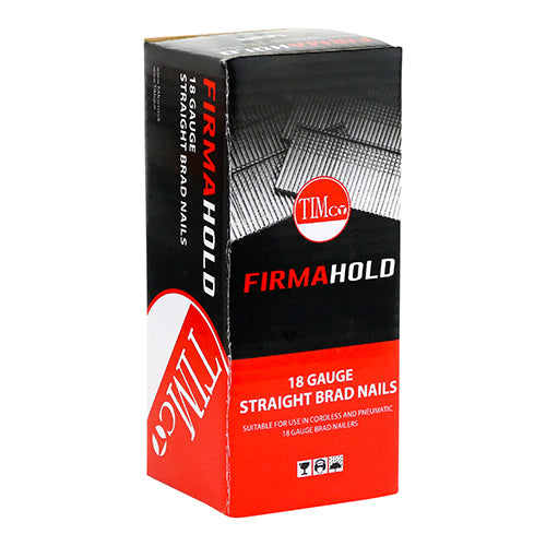 TIMCO FirmaHold Collated 18 Gauge Straight Galvanised Brad Nails - 18g x 16 - Pack Quantity - 5000