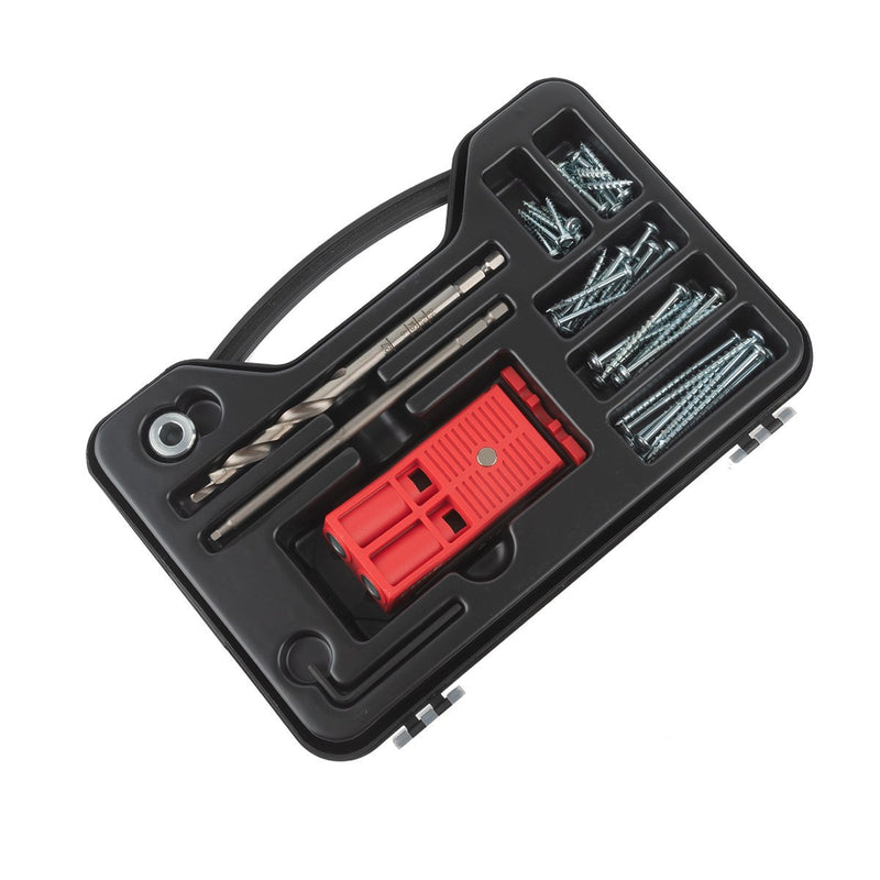 Twin Pocket Hole Jig Kit - Carry Case With Mixed Pocket Hole Screws - ETPHJCC